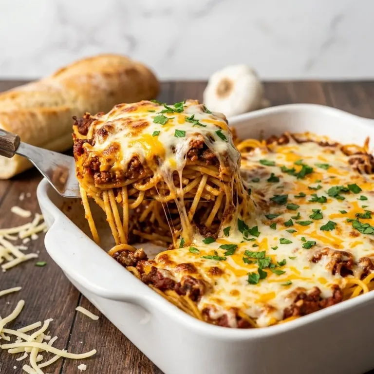 Cozy Crockpot Recipes 2 Delicious Million Dollar Ground Beef Casserole topped with cheese and veggies