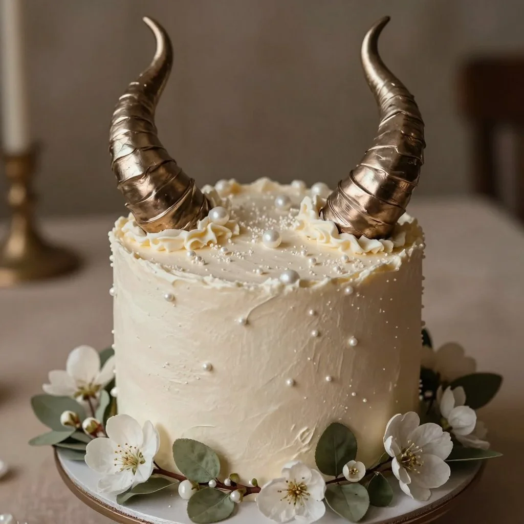Delicious Taurus birthday cake decorated with zodiac symbols and vibrant colors.