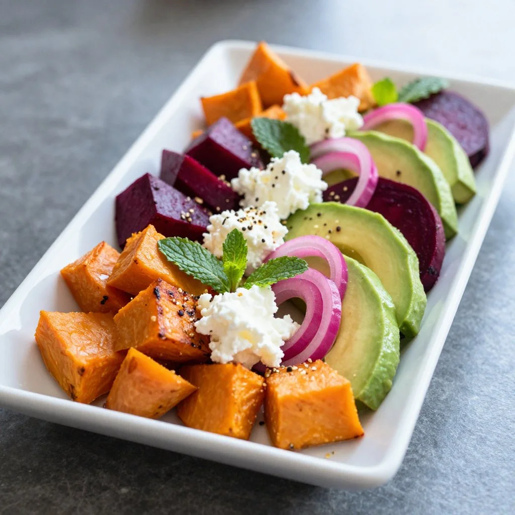 Delicious Roasted Beet Salad with Southern Comfort ingredients