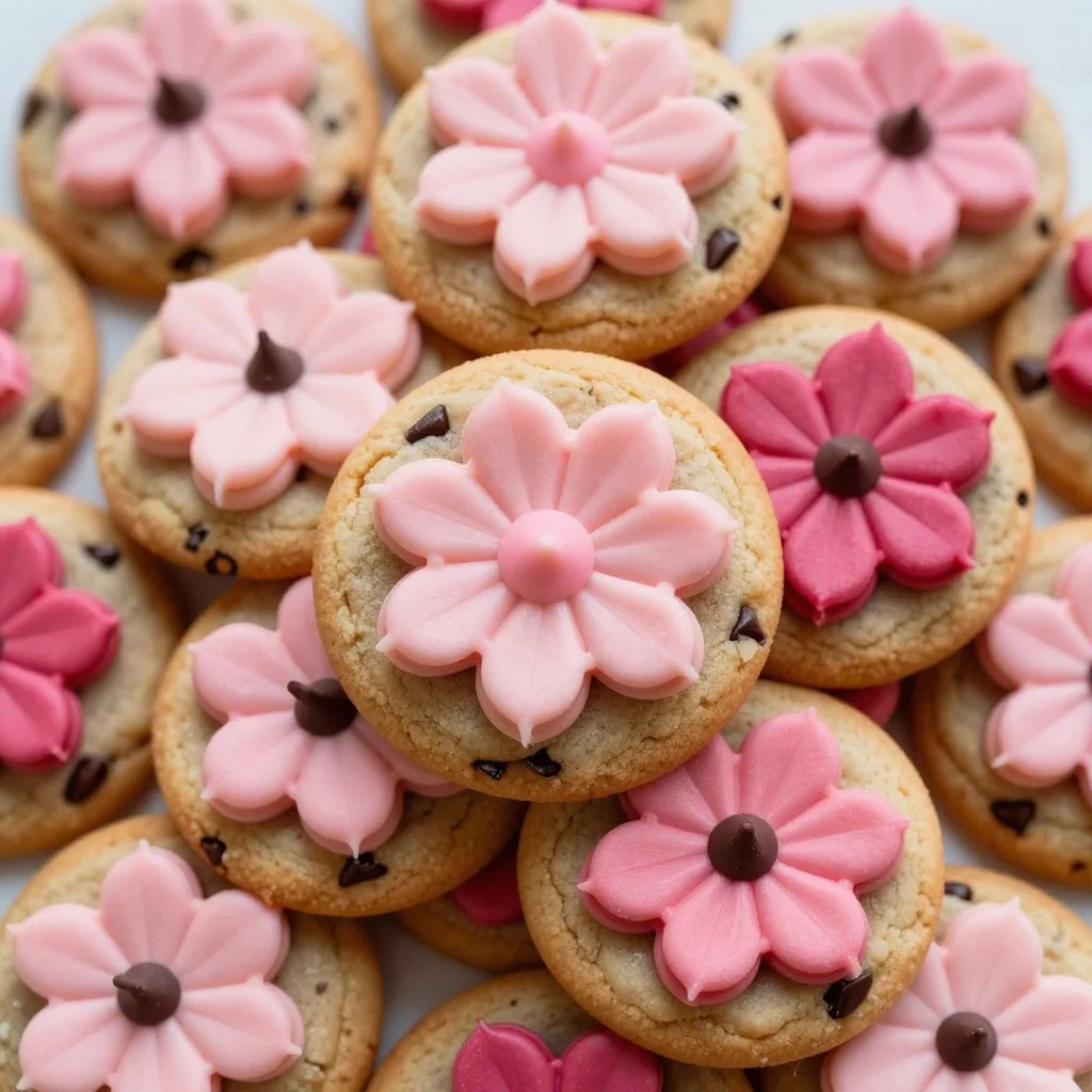 Rose Chocolate Chip Cookies