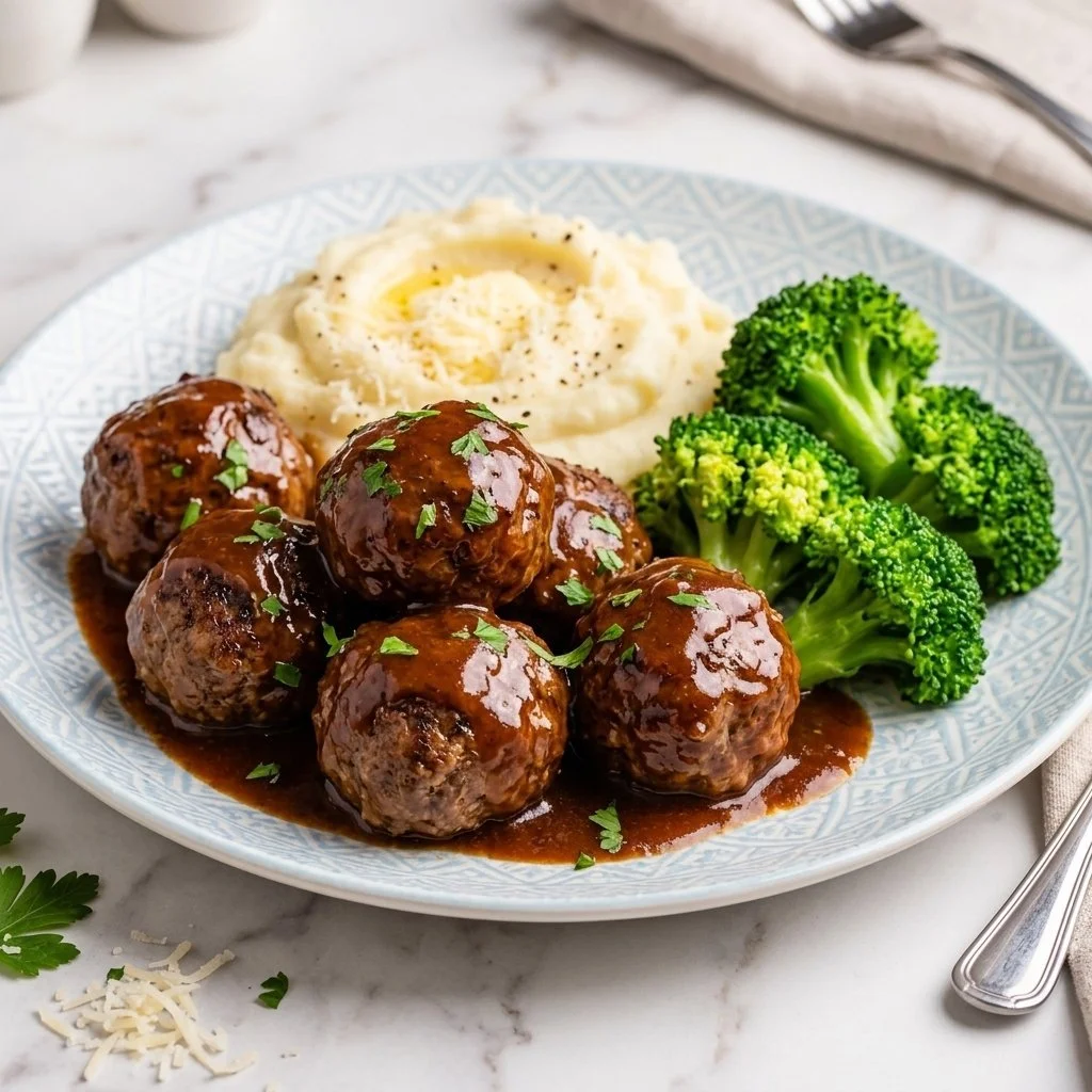 Slow Cooker French Onion Meatballs