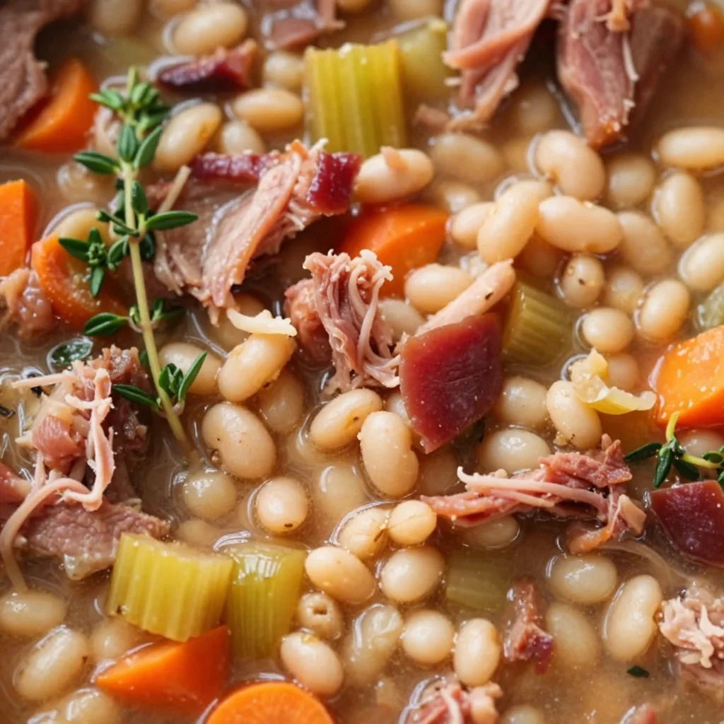 Slow Cooker Ham and Bean Soup