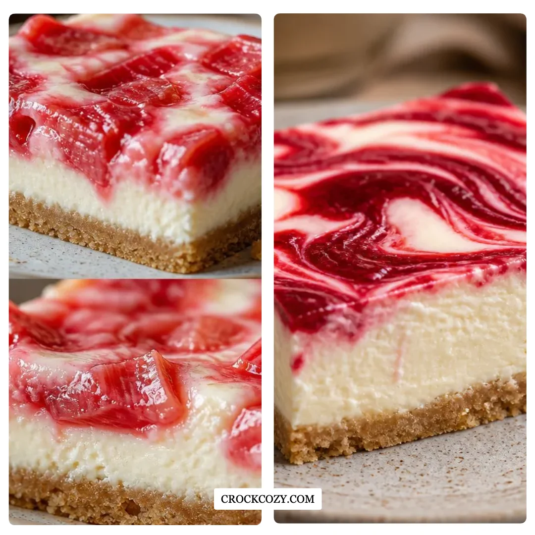 5 Irresistible Strawberry Rhubarb Cheesecake Bars