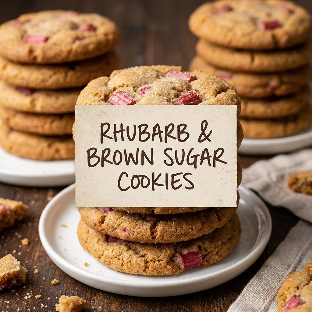 Brown Sugar Rhubarb Cookies