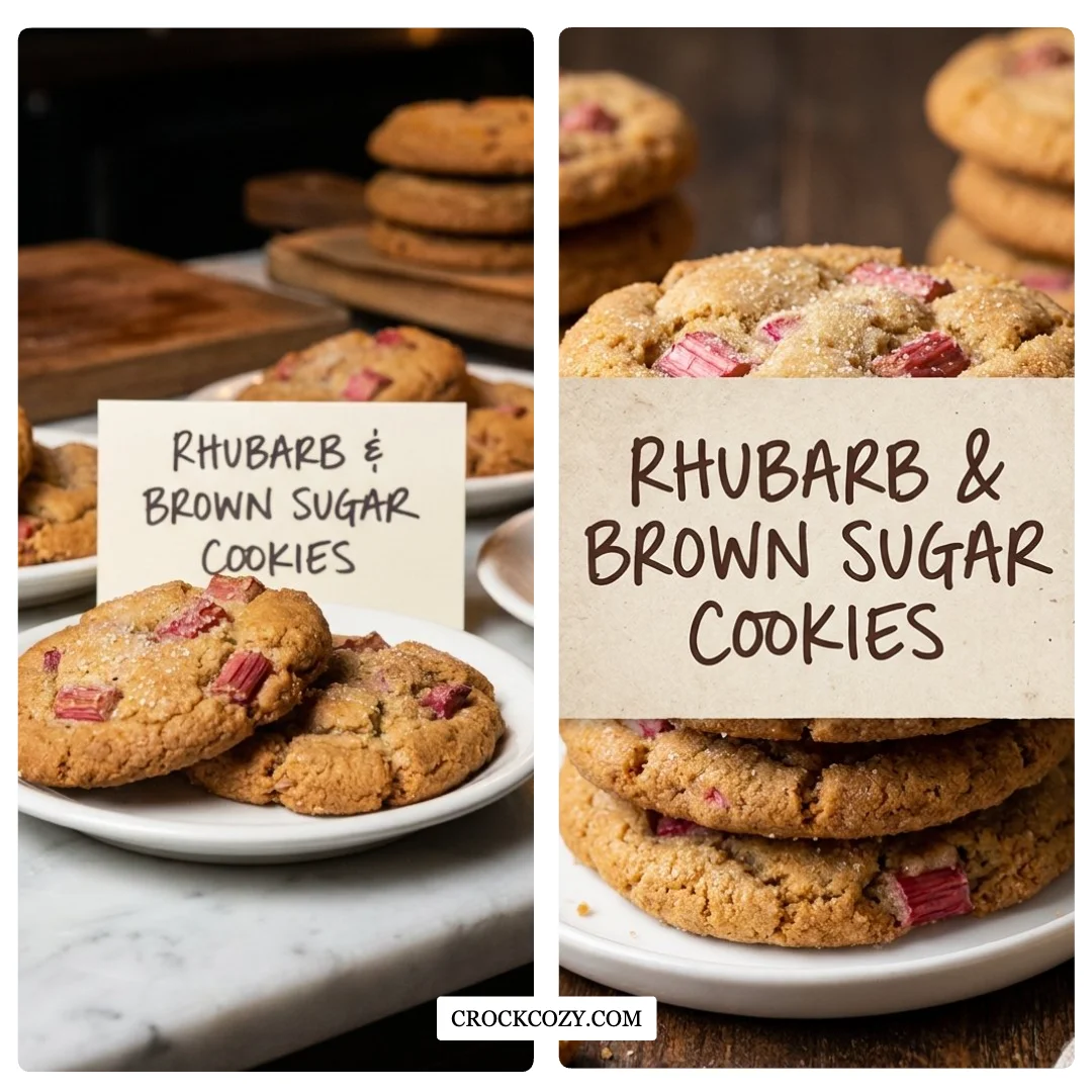 Brown Sugar Rhubarb Cookies