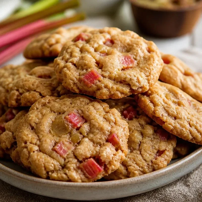 Brown Sugar Rhubarb Cookies