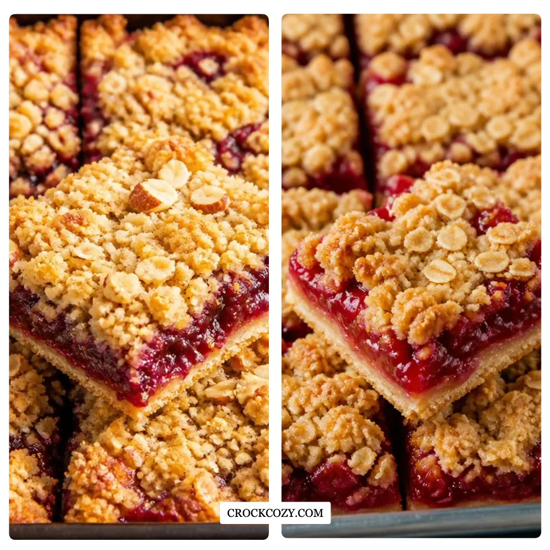 Classic Rhubarb Crumble Bars Italian