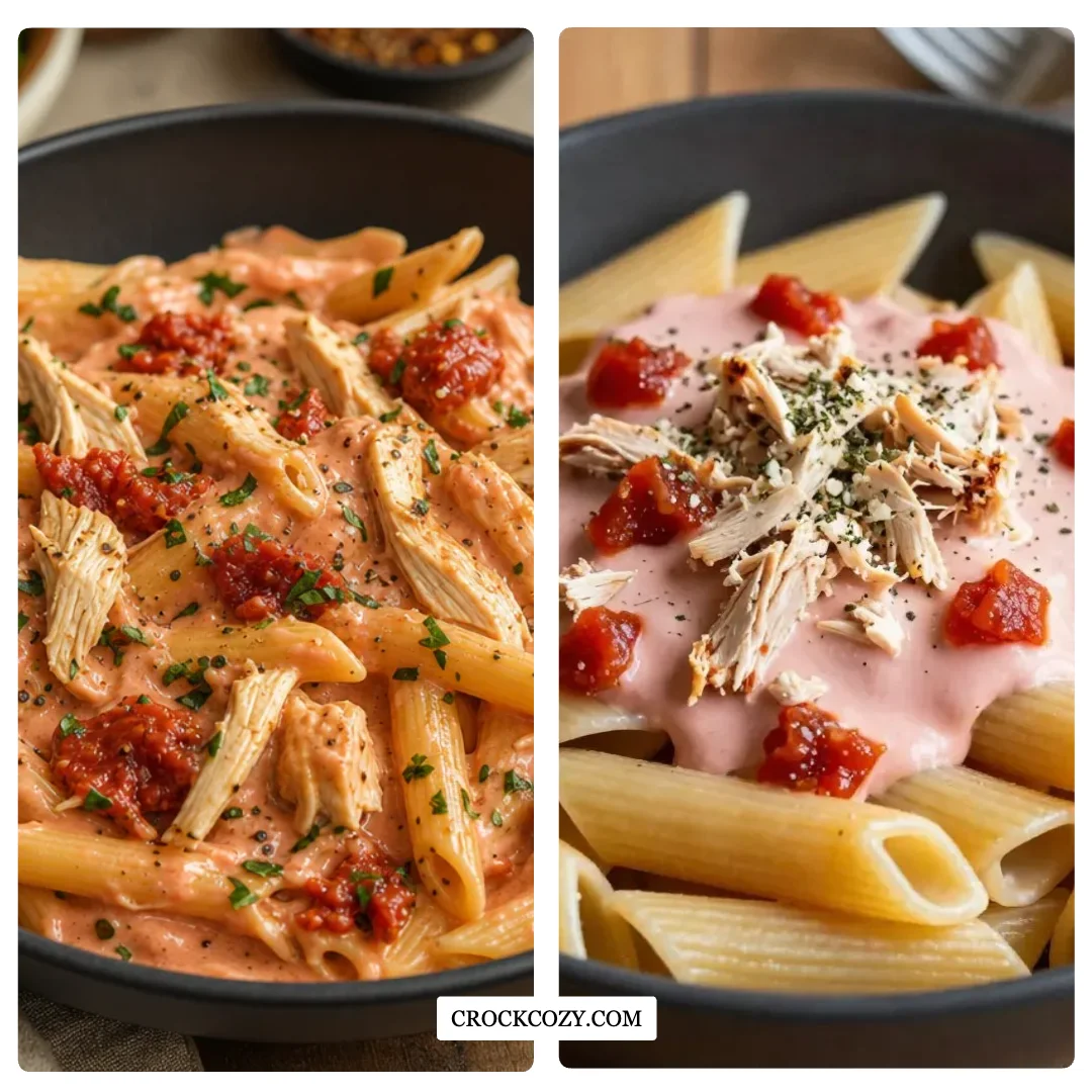 Crockpot Chicken and Pasta Pink Sauce