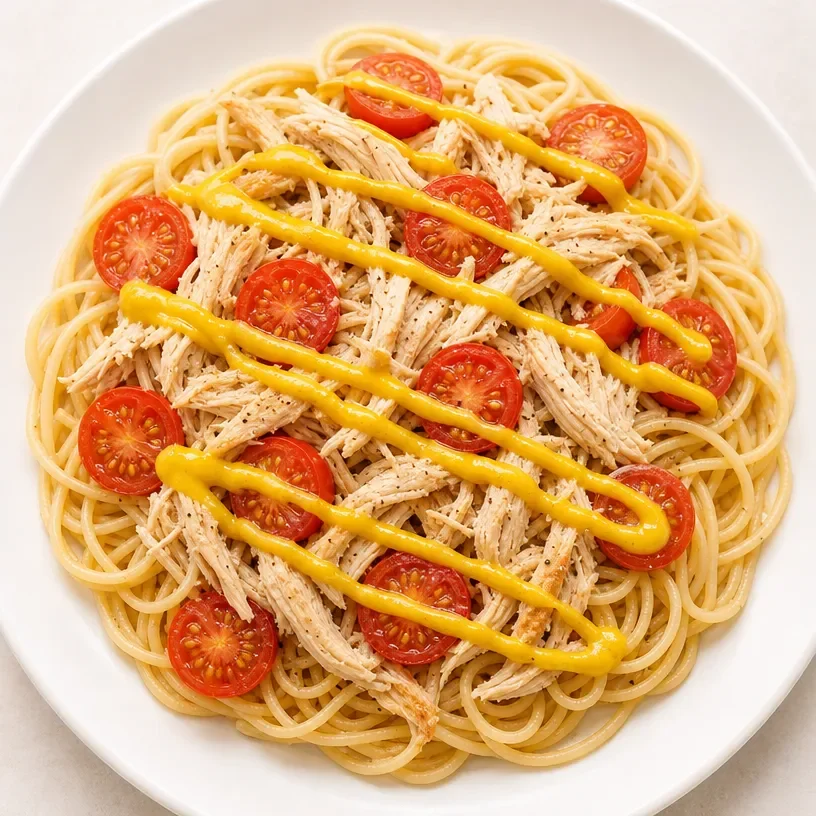 Crockpot Chicken Spaghetti