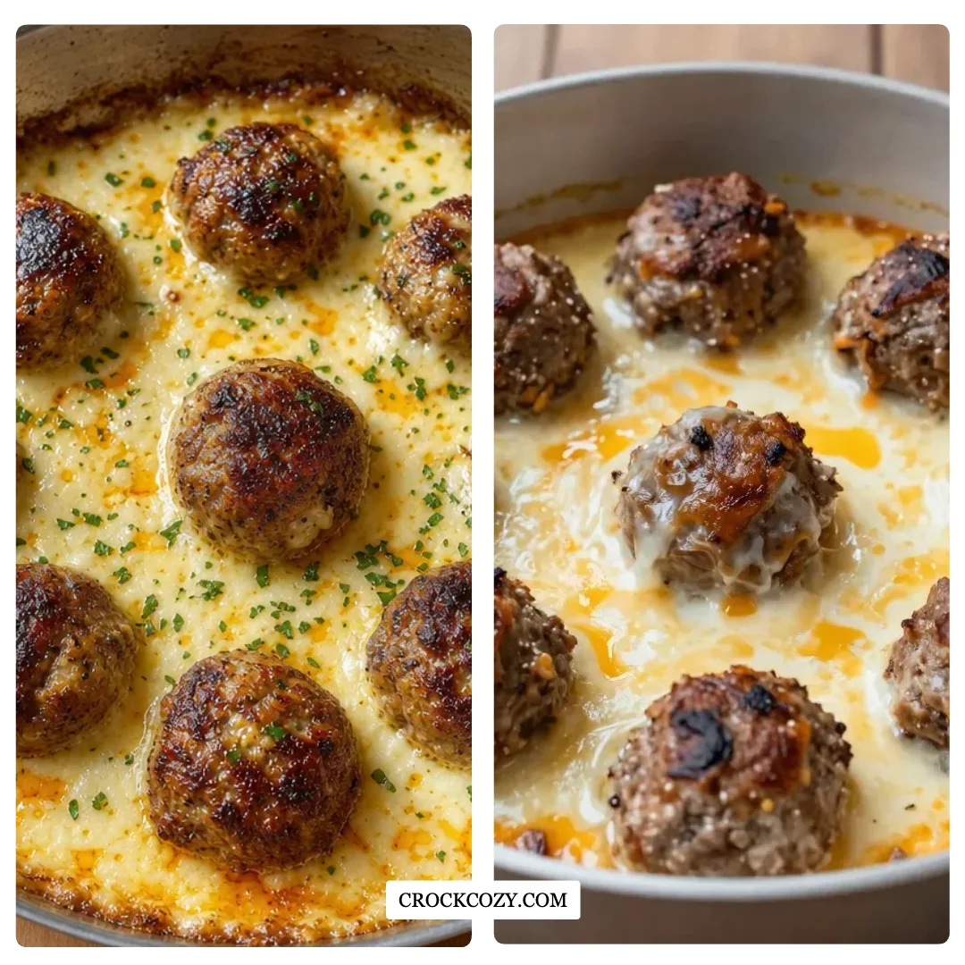 Crockpot French Onion Meatballs Elegance
