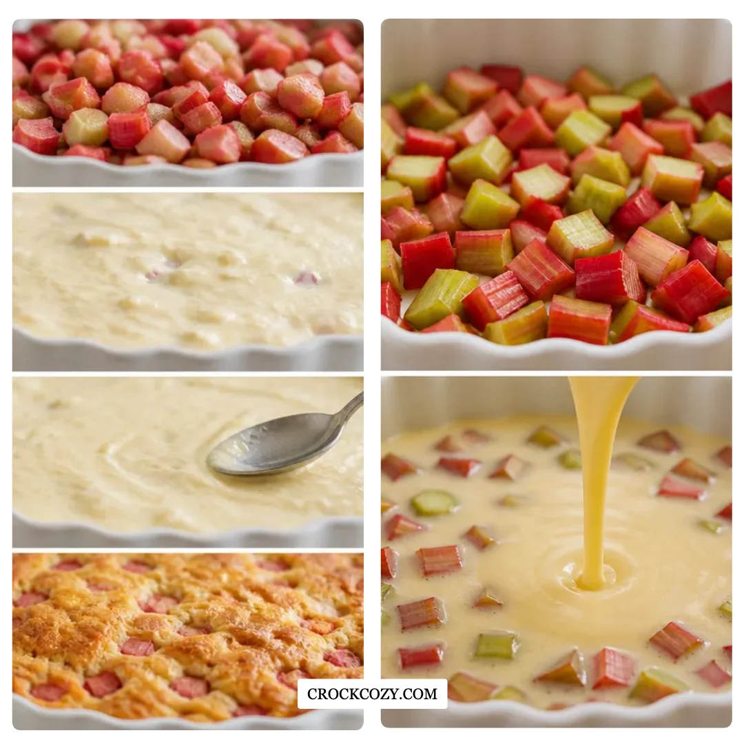 Crustless Rhubarb Custard Pie Dolce
