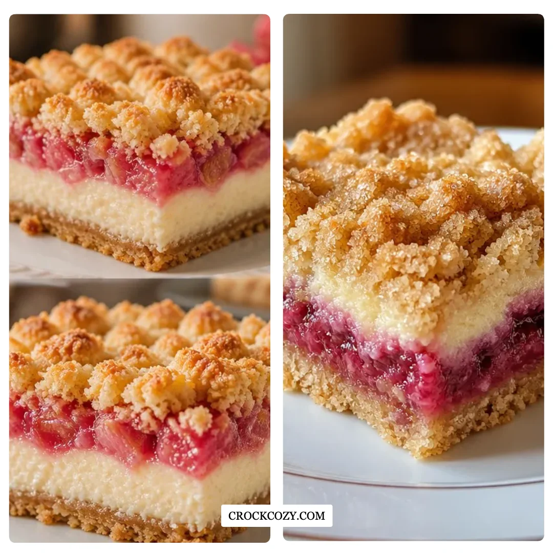 Delicious Rhubarb Cream Cheese Bars
