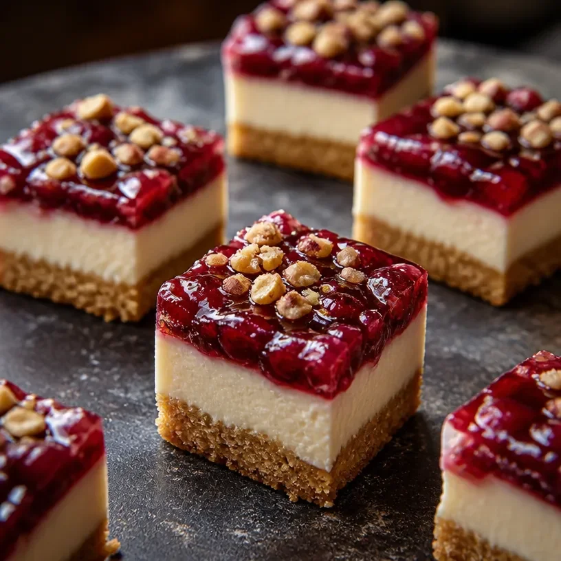 Delightful Rhubarb Cheesecake Squares