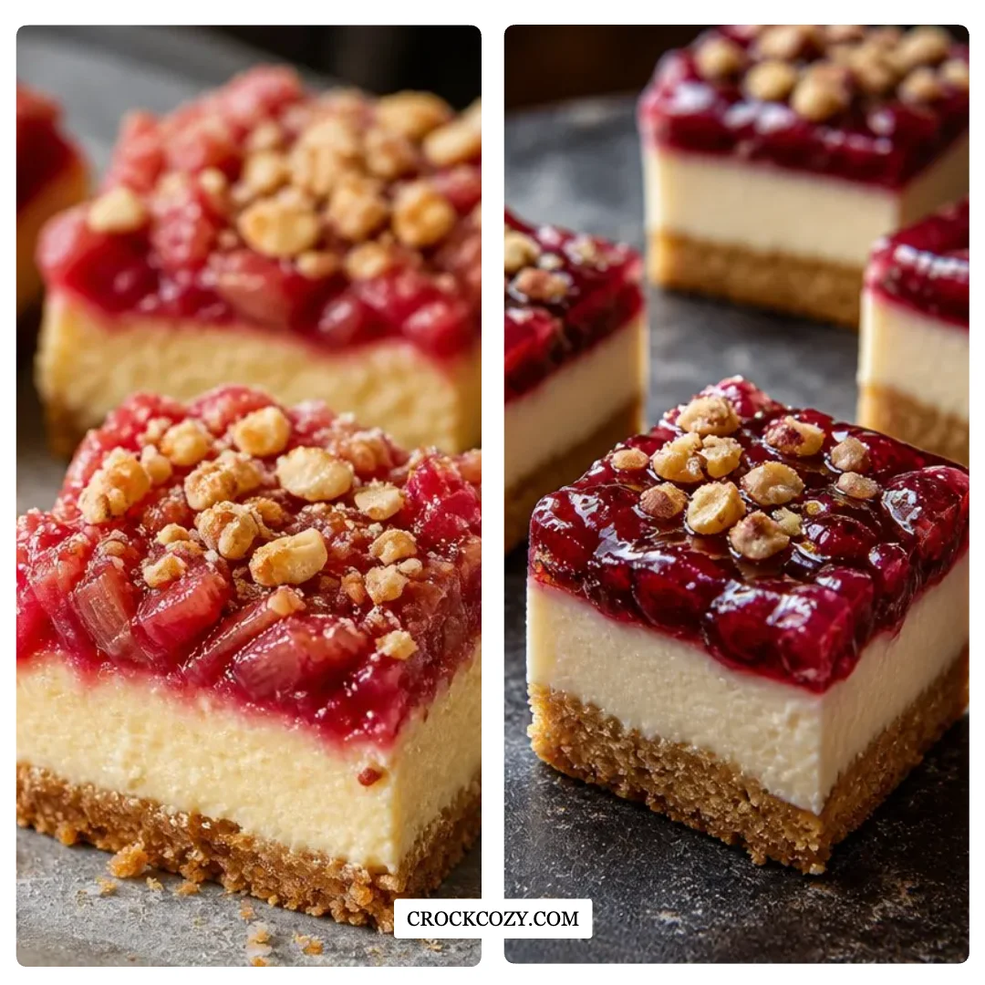 Delightful Rhubarb Cheesecake Squares Dolce