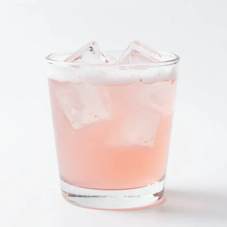 Homemade rhubarb soda served in a glass with fresh rhubarb and mint garnish.