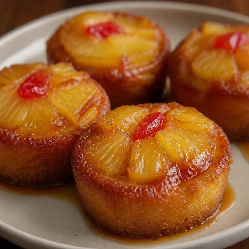 Irresistible Upside Down Rhubarb Muffins