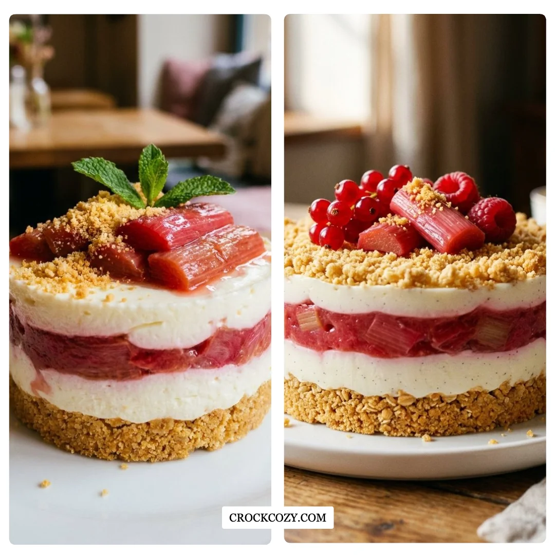 Layered Rhubarb Pudding: Italian Indulgence