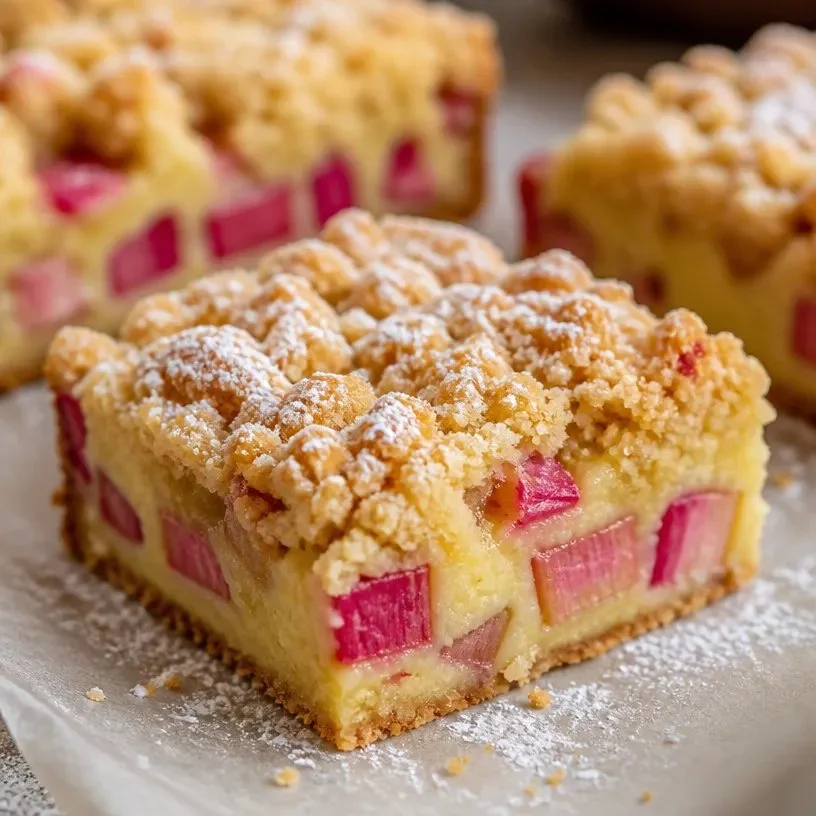 Rhubarb Custard Bars