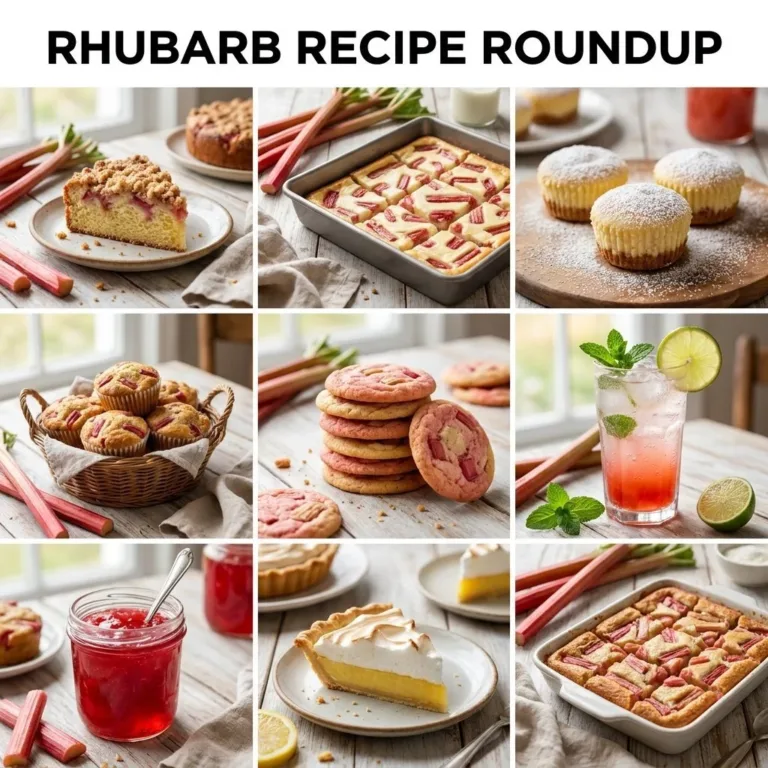 Rhubarb desserts collection featuring sweet and tart recipes from Dolce Vita