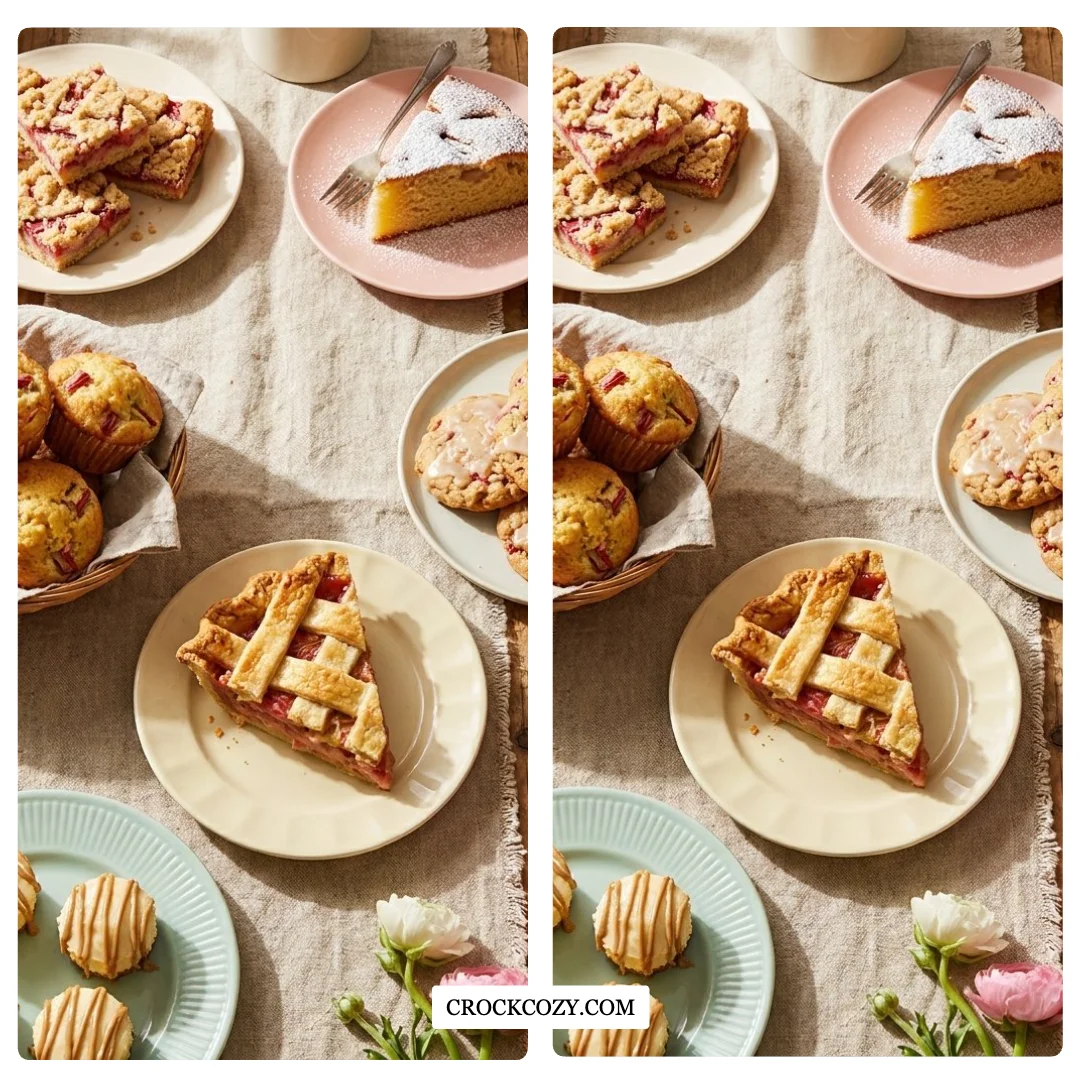 Rhubarb Desserts Collection Italian Indulgence