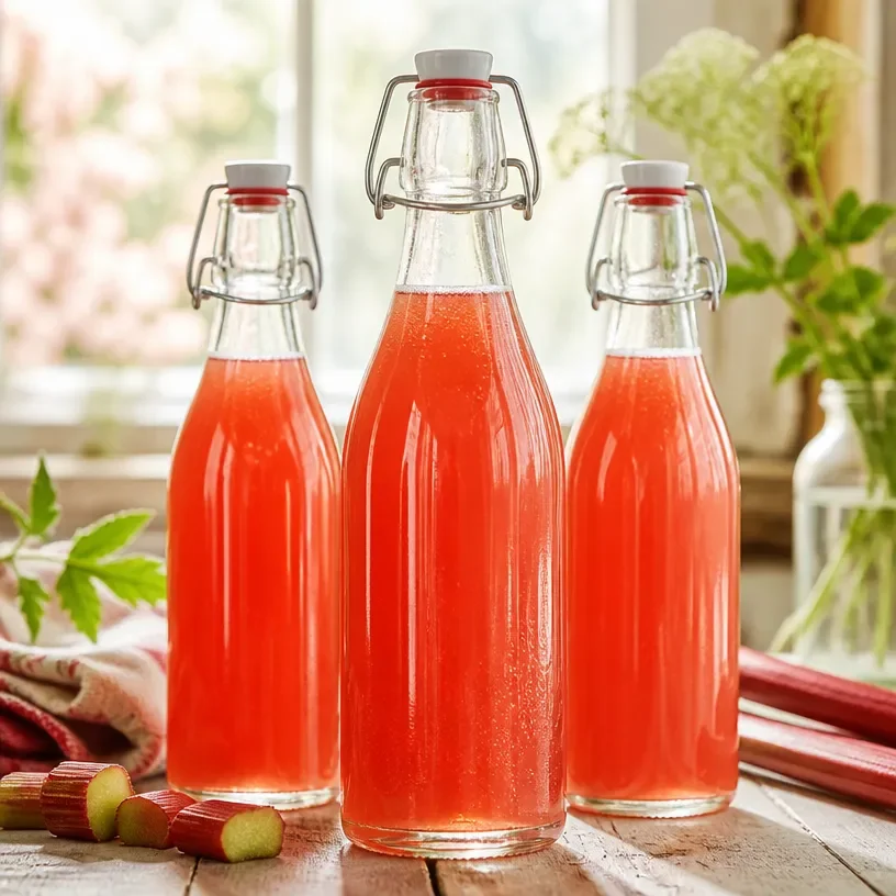 Rhubarb & Honey Soda (With Lacto-Fermentation!)