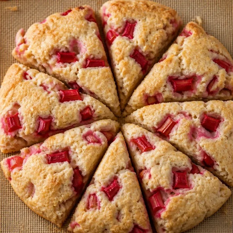 Rhubarb Vanilla Bean Scones