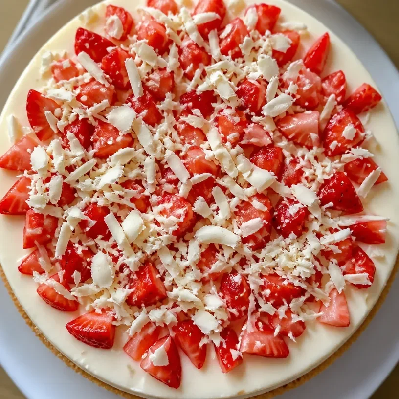 Rich White Chocolate Rhubarb Cheesecake