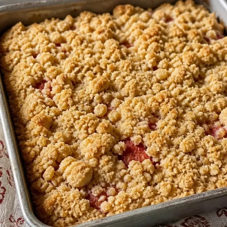 Sour Cream Rhubarb Cake topped with fresh rhubarb and icing on a plate