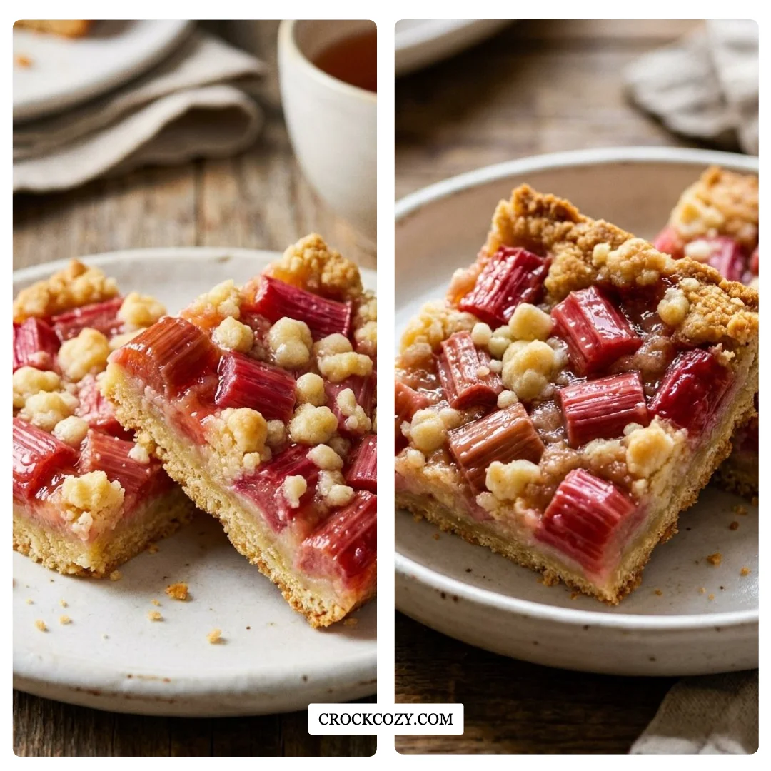 Sweet and Tart Rhubarb Bars