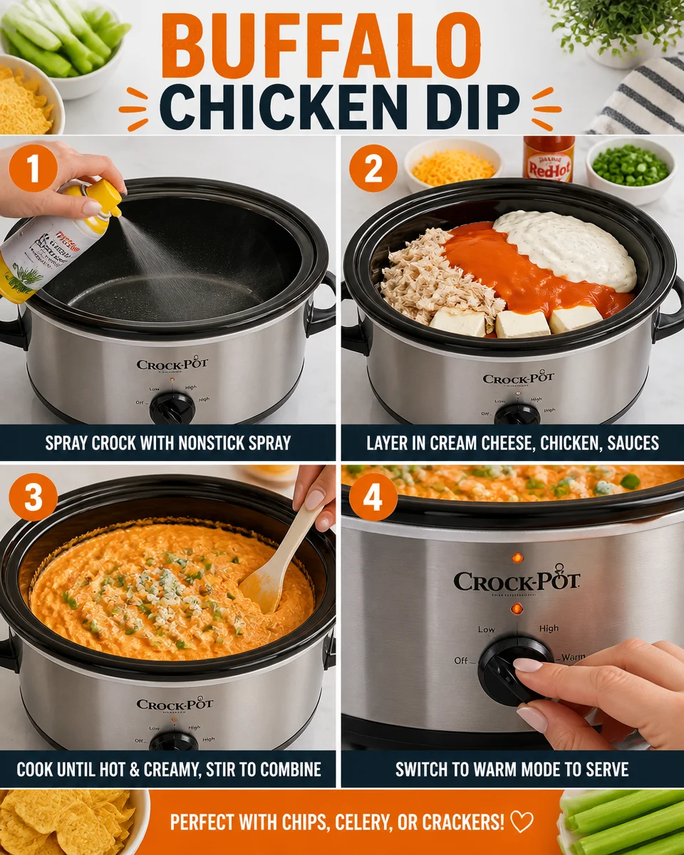 Crockpot Buffalo Chicken Dip You'll Want at Every Gathering! 18 crockpot buffalo chicken dip