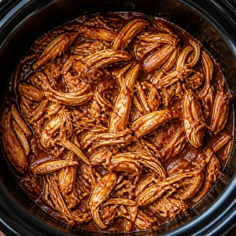 Delicious and tender Crockpot BBQ Chicken served with sides.