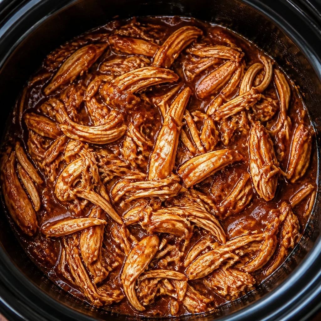 Easy & Delicious Crockpot BBQ Chicken for Busy Weeknights 20 Delicious and tender Crockpot BBQ Chicken served with sides.