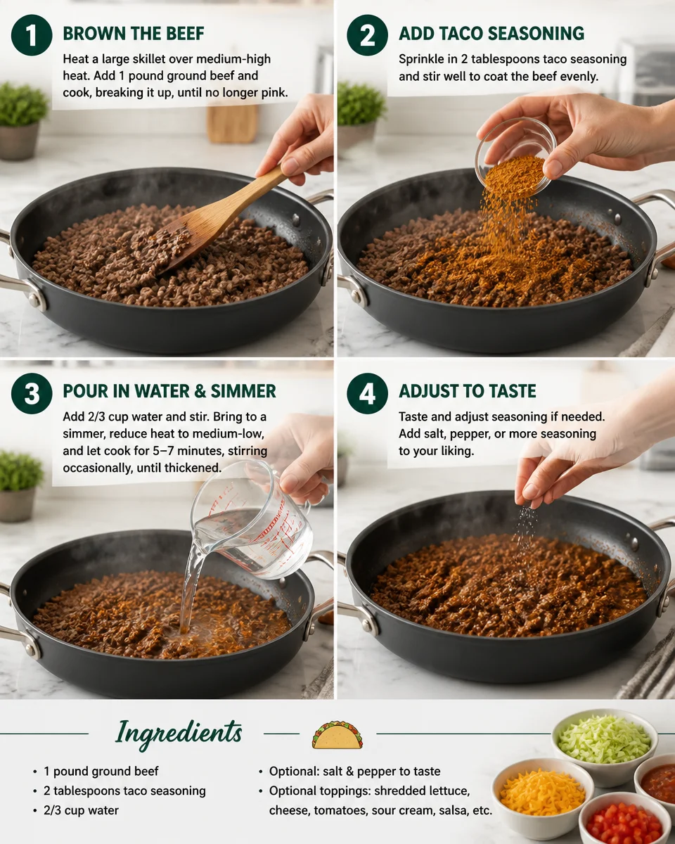 how much taco seasoning per pound of ground beef