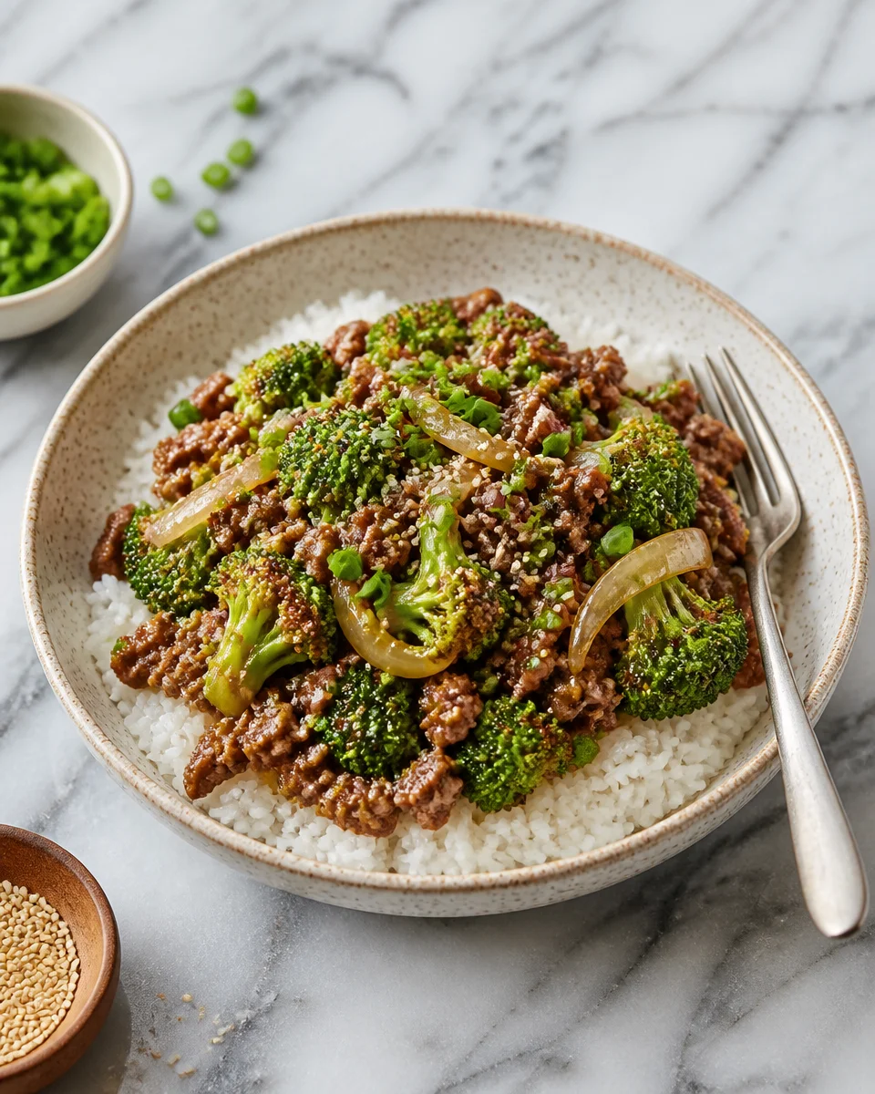 Ground Beef and Broccoli