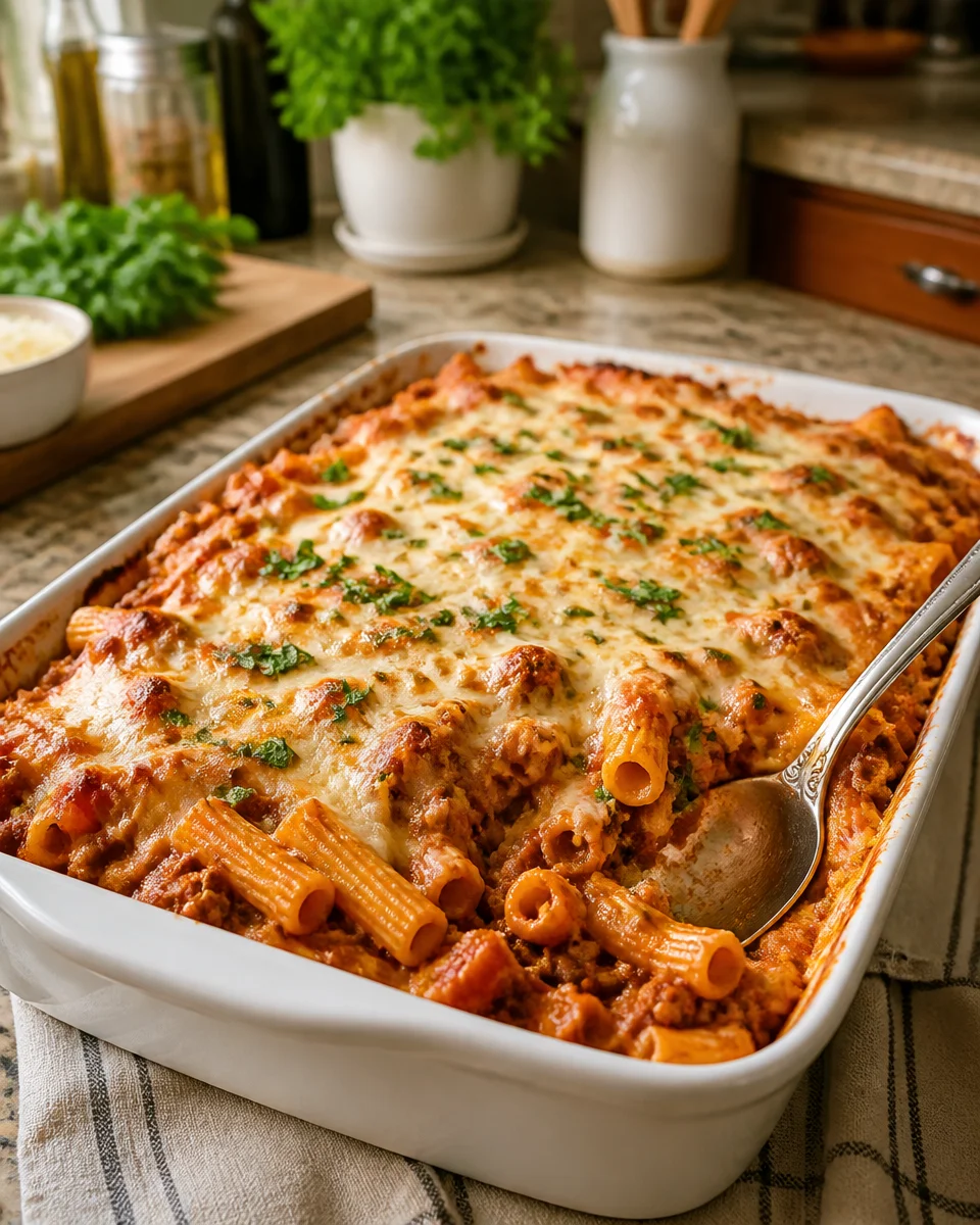 baked ziti recipe with ground beef