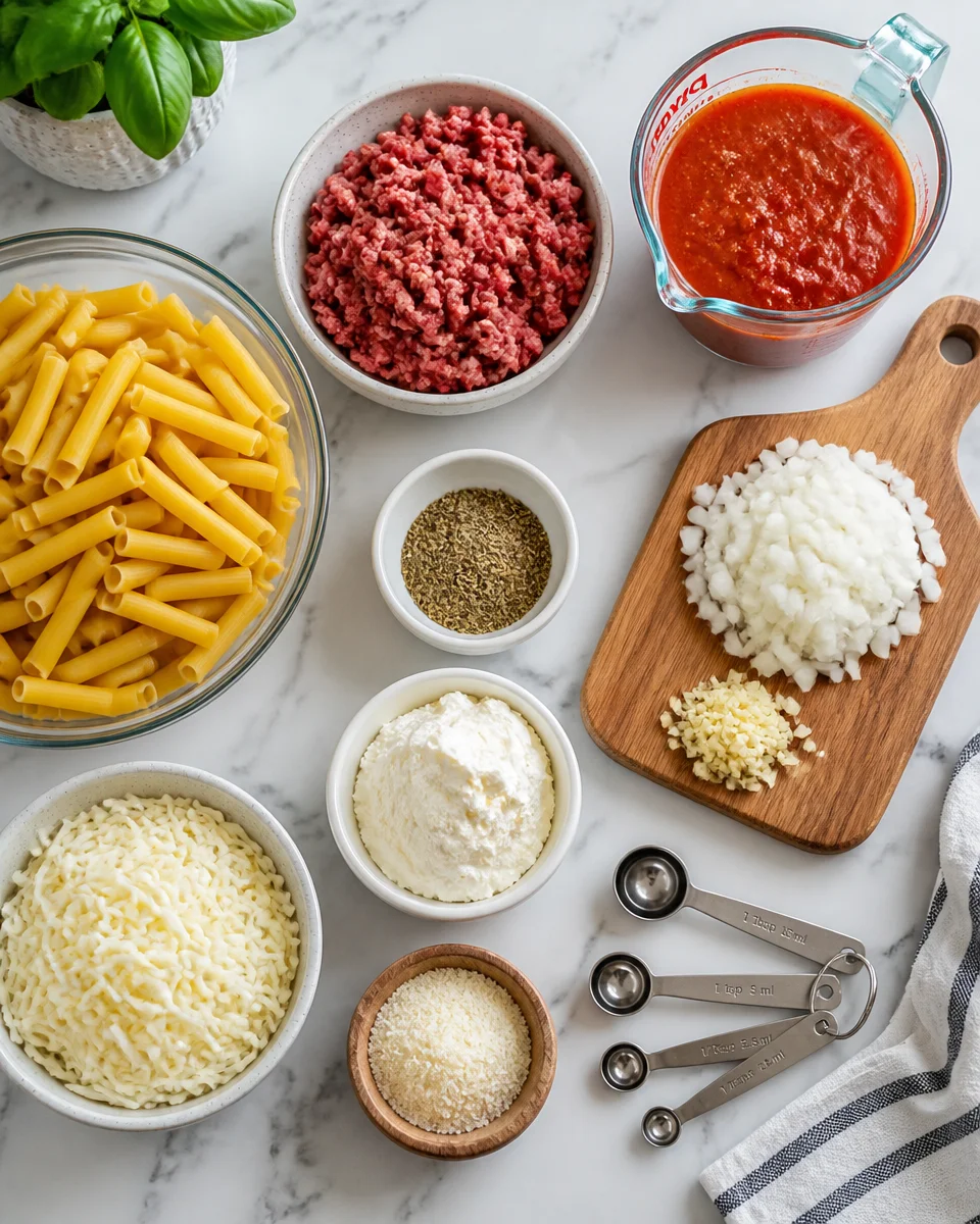 baked ziti recipe with ground beef
