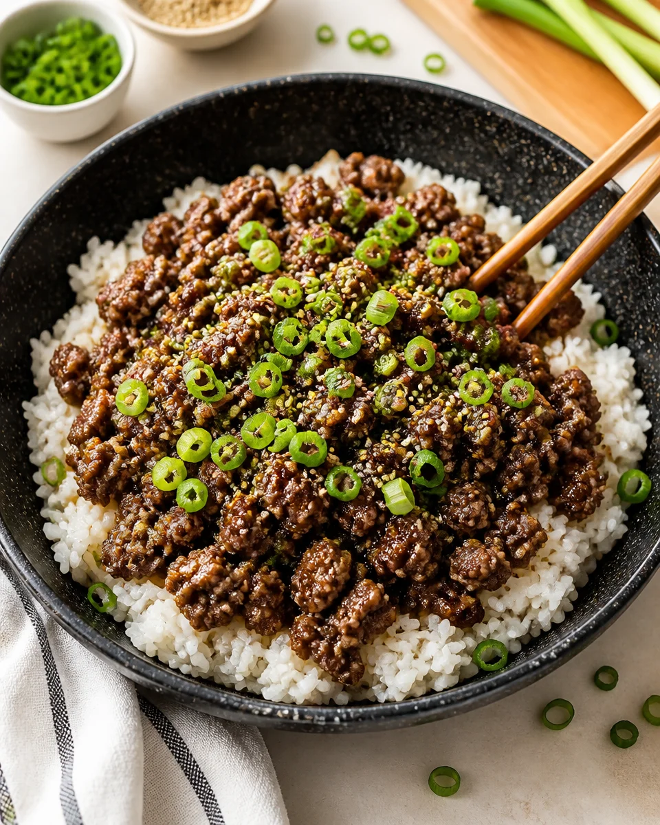 Korean Ground Beef Bowl