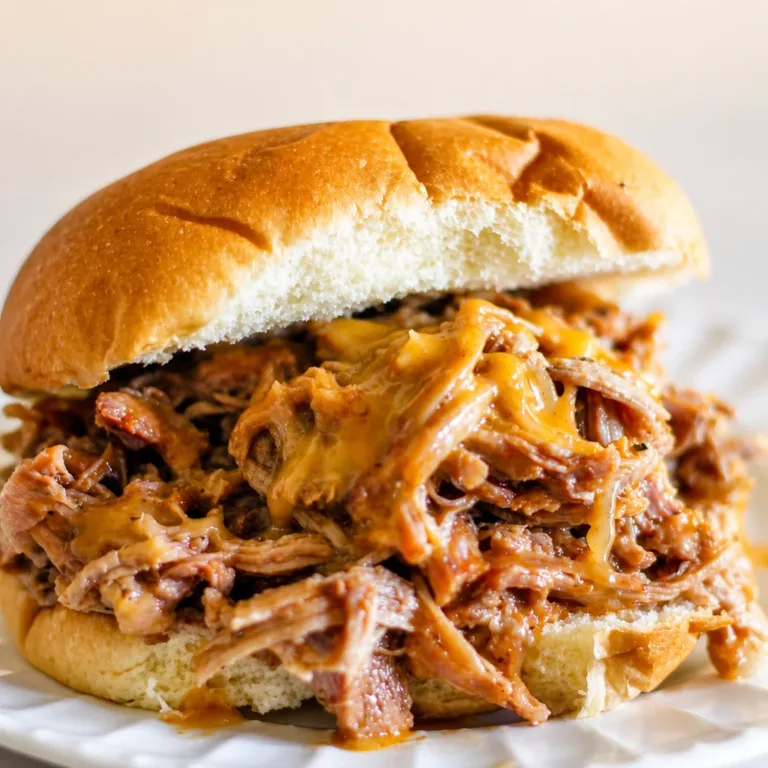 Cozy Crockpot Recipes 4 Delicious crockpot pulled pork sandwiches served with fresh coleslaw and BBQ sauce.