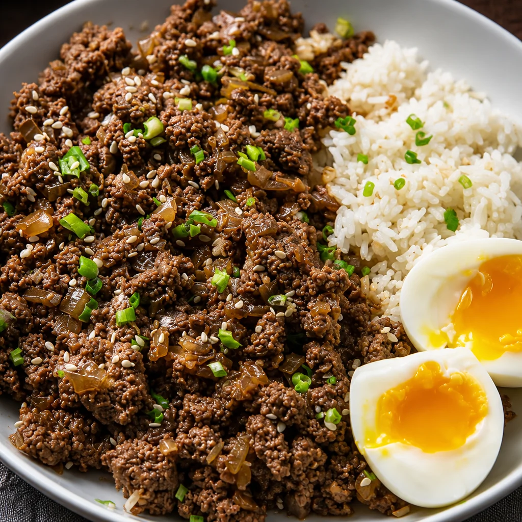 Savory Ground Beef Bulgogi Recipe for Quick Weeknight Meals 25 Easy ground beef bulgogi served in a bowl with rice and vegetables.
