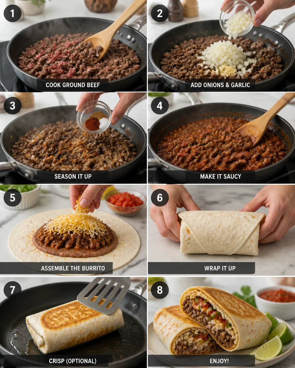 ground beef burrito recipe