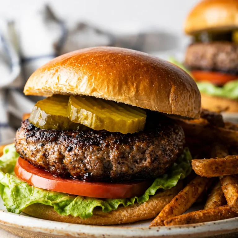 Homemade hamburger patties made from ground beef with seasoning and grill marks