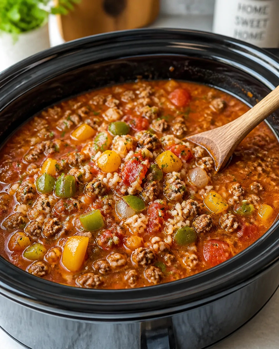 Crockpot Stuffed Pepper Soup