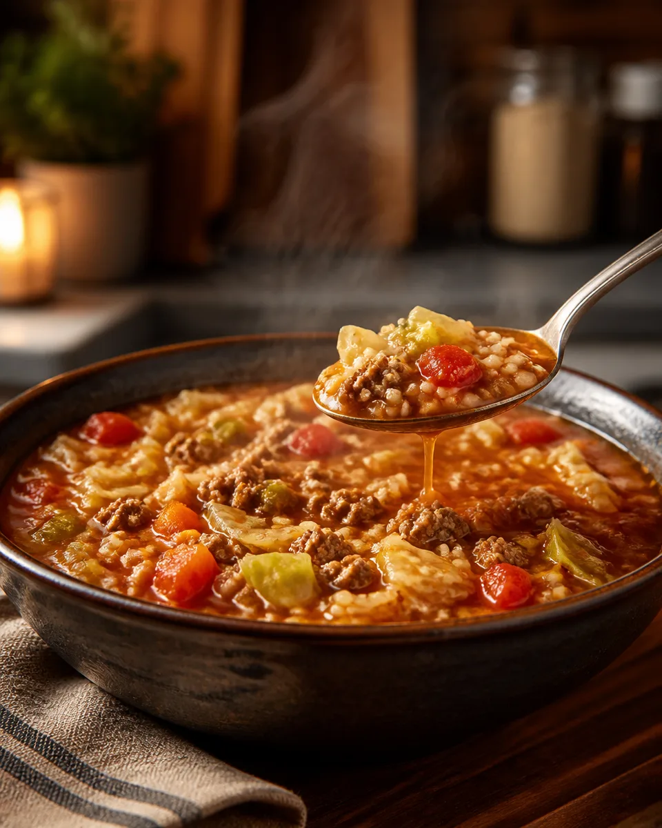 Crockpot Unstuffed Cabbage Roll Soup Made Easy & Delicious