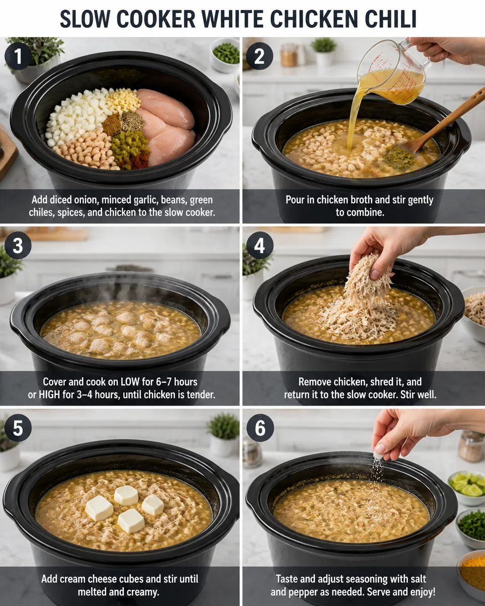Easy and Delicious Slow Cooker White Chicken Chili Recipe!