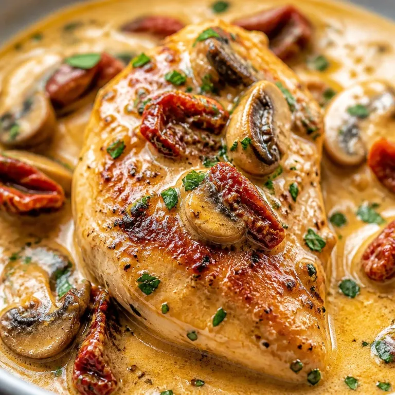 Cozy Crockpot Recipes 1 Delicious Crockpot Marry Me Chicken with sun-dried tomatoes and creamy sauce in a slow cooker.