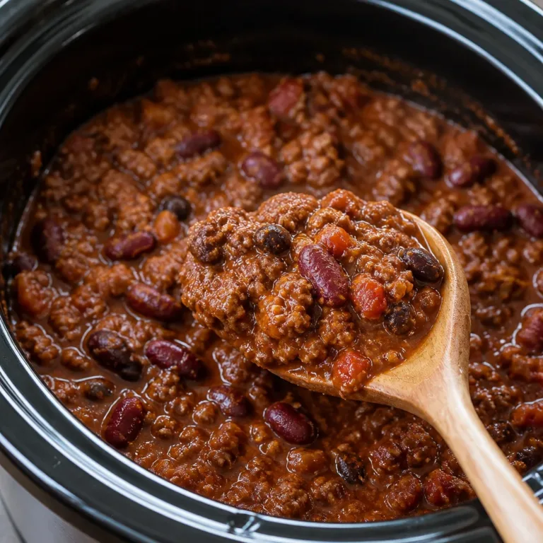Cozy Crockpot Recipes 1 Delicious bowl of easy Crockpot Chili with beef and beans.