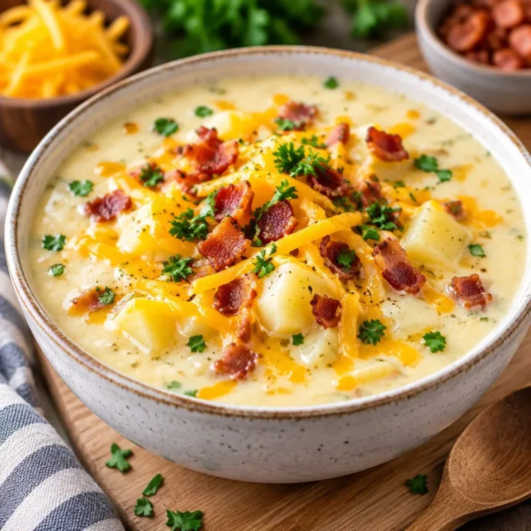 Cozy Crockpot Recipes 1 Delicious crockpot potato soup served in a bowl, perfect for a comforting meal.
