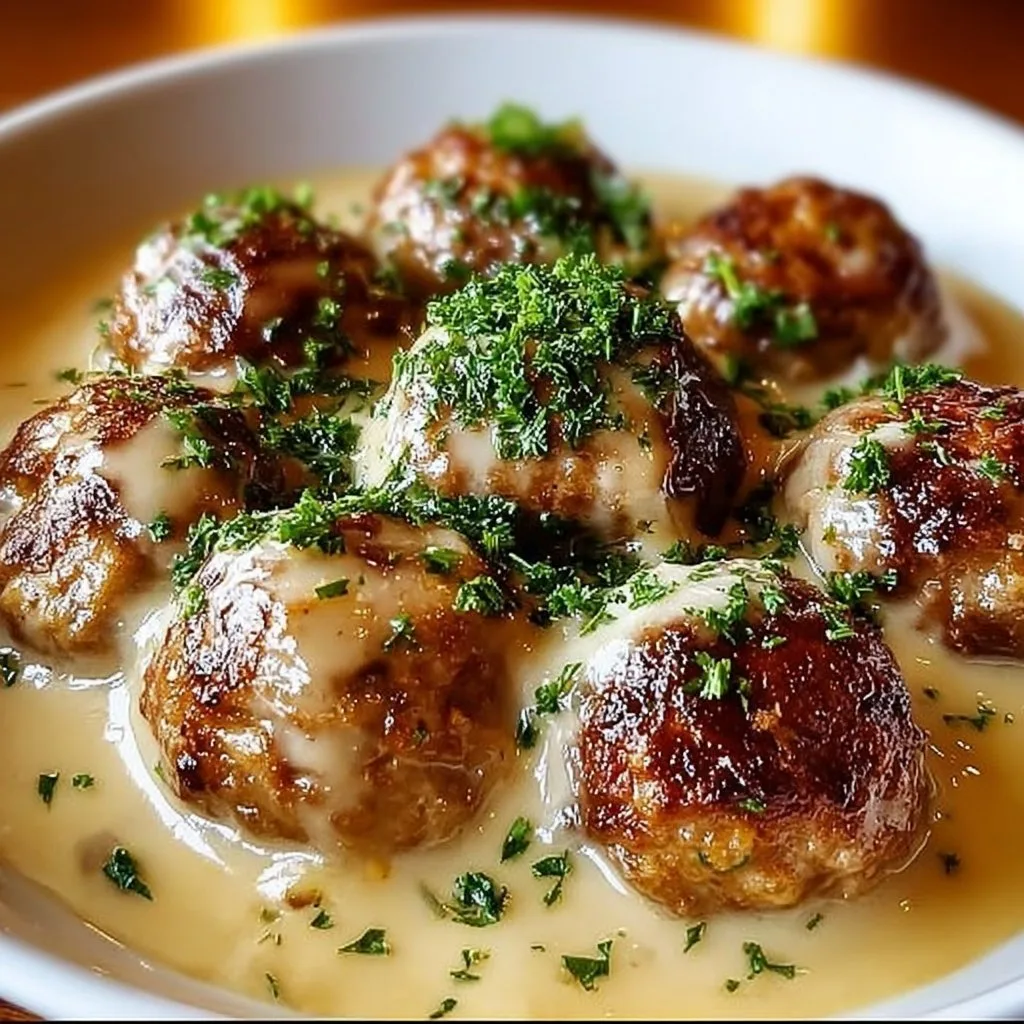 Swedish Meatballs in a Rich Creamy Gravy