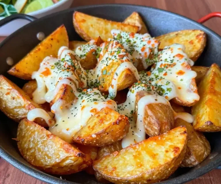 Crockpot Garlic Parmesan Chicken served with creamy potatoes