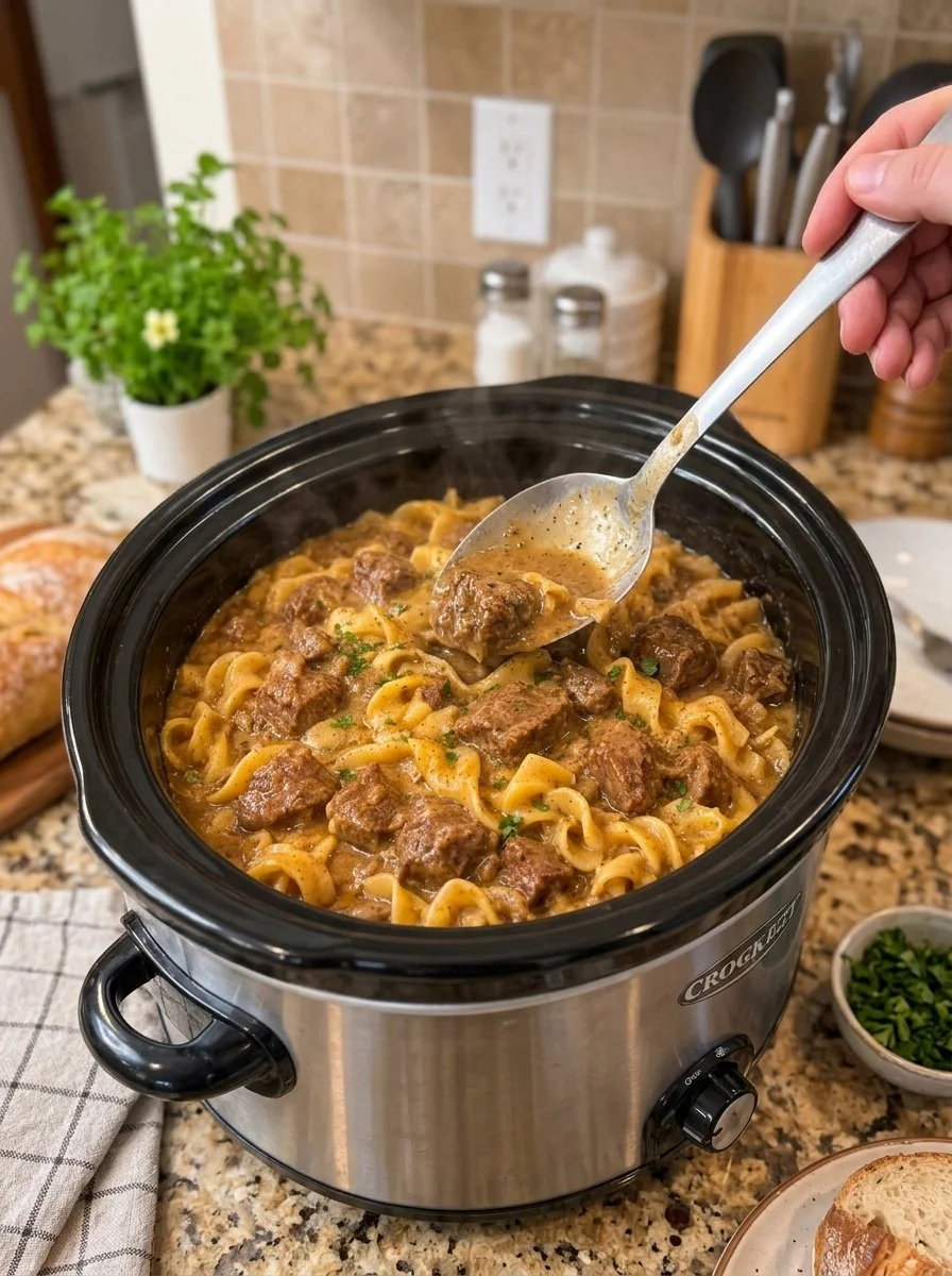 Easy Slow Cooker Beef Tips and Noodles 16 Easy Slow Cooker Beef Tips and Noodles